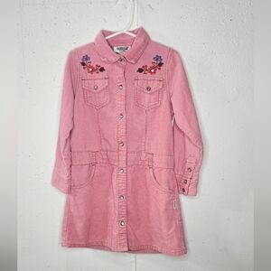 OshKosh B'gosh Pink Floral Corduroy Dress